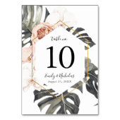 Boho Tropisch Bloemmotief | Gepersonaliseerd Kaart (Achterkant)