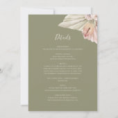 Boho Tropisch Botanisch Ivoor en Groen allemaal in Kaart (Achterkant)