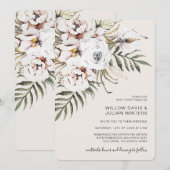 Boho Tropisch Huwelijk Kaart (Voorkant / Achterkant)