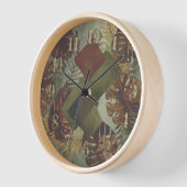 Boho tropisch monstera palmblad 70's groen bruin (Hoek)