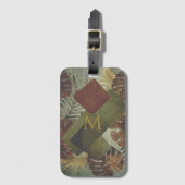 Boho tropisch monstera palmblad 70's zomer bagagelabel (Voorkant (verticaal))