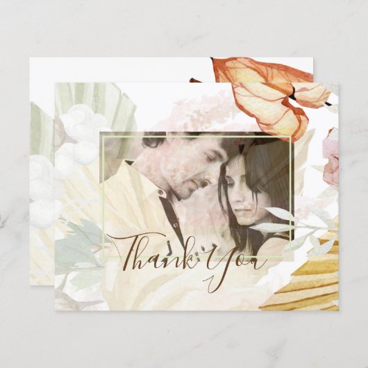 Boho Tropisch Pampagras Bruiloft (Voorkant / Achterkant)