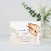 Boho Tropisch Pampagras Bruiloft Briefkaart (Staand voorkant)