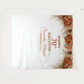 Boho tropisch pampagras palm 70ste verjaardag wandkleed (Voorkant (horizontaal))