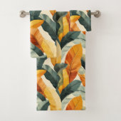 Boho Tropisch Patroon Aardtinten Bad Handdoek (Insitu)