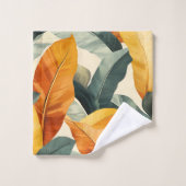 Boho Tropisch Patroon Aardtinten Bad Handdoek (Wasdoekje)