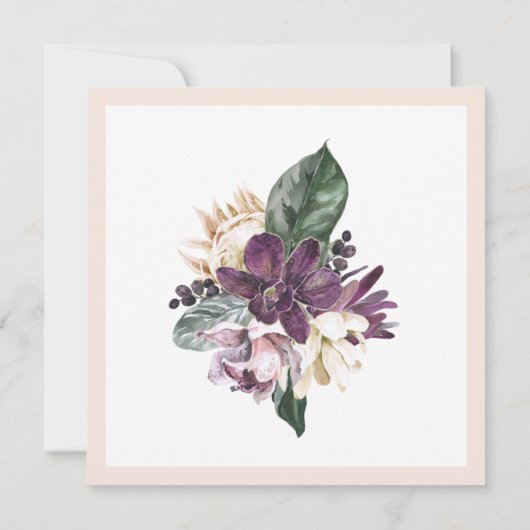 Boho Tropisch Roze Parrot Floral 60e verjaardag Kaart (Achterkant)