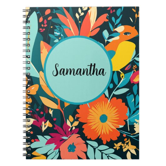 Boho Tropisch Spiraal Notebook, Samantha Boho Notitieboek (Voorkant)
