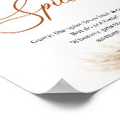 Boho tropisch terracotta pampas Kruidje dat Specia Poster (Hoek)