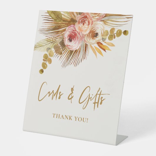 Boho Tropisch Vrijgezellenfeest L201 Reclamebord Met Voetstuk (Voorkant)