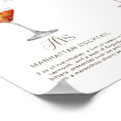 Boho Tropisch Watervlekken Signature Drankjes Brui Poster (Hoek)