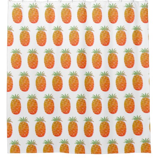 Boho Tropische Ananas Douchegordijn (Voorkant)