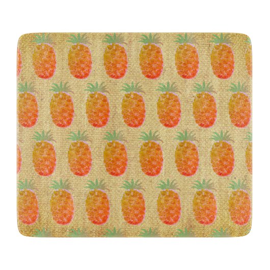 Boho Tropische Ananas Snijplank (Voorkant)