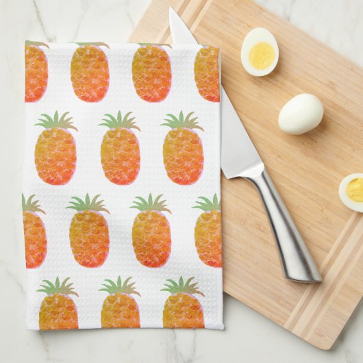 Boho Tropische Ananas Theedoek (Quarter Fold)