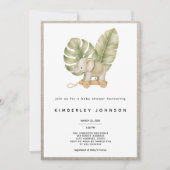 Boho Tropische Baby Shower Uitnodiging (Voorkant)