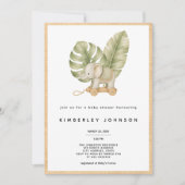 Boho Tropische Baby Shower Uitnodiging (Voorkant)
