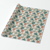 Boho Tropische Bladeren Cadeaupapier (Uitgerold)