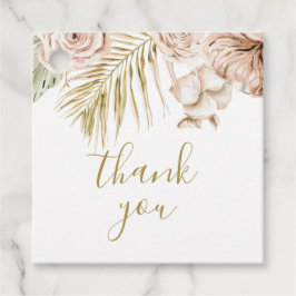 Boho Tropische Bloem en Palm bedankt Bedankjes Labels