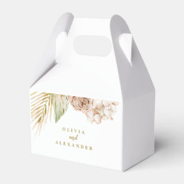 Boho Tropische Bloem- en Palm Huwelijk Bedankdoosjes