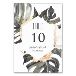 Boho Tropische Bloemen Bruiloft of Banket Kaart