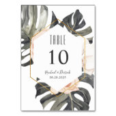 Boho Tropische Bloemen Bruiloft of Banket Kaart (Achterkant)