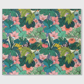 Boho tropische botanische cadeaupapier (Vlak)