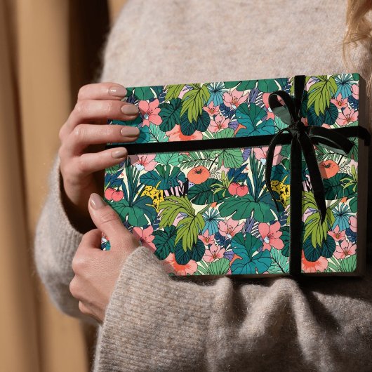 Boho tropische botanische cadeaupapier
