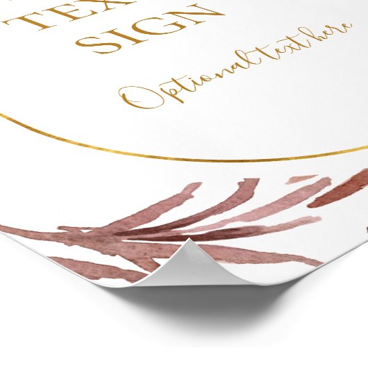 Boho Tropische Botanische Kaarten & Geschenken Aan Poster (Hoek)