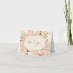 Boho Tropische Botanische Tuin   Ivoor Kleur Bedan Bedankkaart