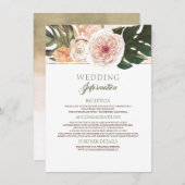 Boho Tropische Bruiloft Informatie Informatiekaartje (Voorkant / Achterkant)