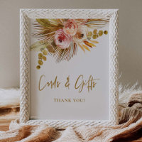 Boho Tropische Bruiloftsbruiloft Affiche L201 Bord