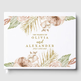 Boho Tropische Gedroogde Bloem Palmbladeren bruilo Gastenboek