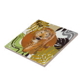 Boho Tropische Jungle Tijger Tegeltje (Zijkant)