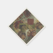 Boho tropische monstera palmblad 70's zomer  servet (Hoek)