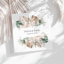 Boho tropische orchidee en Monstera bruiloft