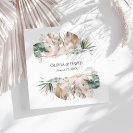 Boho tropische orchidee en Monstera bruiloft Servet