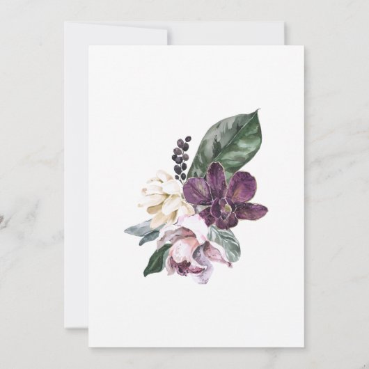 Boho Tropische Paarse papegaai 40ste verjaardag Kaart (Achterkant)