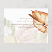 Boho Tropische Pampas Gras Bruiloft Flyer (Achterkant)