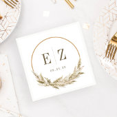 Boho tropische pampas gras bruiloft servet