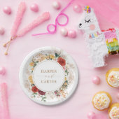  Boho Tropische Pampas Grass Floral Wedding Papieren Bordje (Feest)