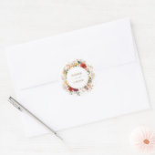  Boho Tropische Pampas Grass Floral Wedding Ronde Sticker (Envelop)