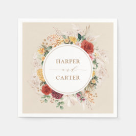  Boho Tropische Pampas Grass Floral Wedding Servet