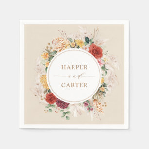 Boho Tropische Pampas Grass Floral Wedding Servet