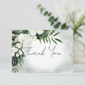 Boho Tropische Planten Waterverf Bruiloft Bedankkaart (Staand voorkant)