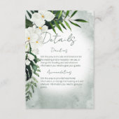 Boho Tropische Planten Waterverf Details Informatiekaartje (Voorkant)