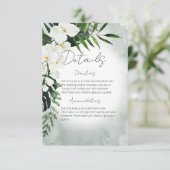 Boho Tropische Planten Waterverf Details Informatiekaartje (Staand voorkant)