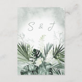 Boho Tropische Planten Waterverf Details Informatiekaartje (Achterkant)