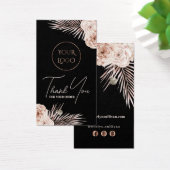 Boho tropische rozen bijsluiter visitekaartje (Bureau)
