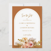 Boho Tropische Save The Date Aankondigingskaart C1 (Voorkant)