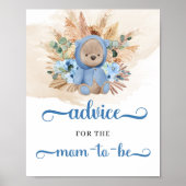 Boho tropische teddy-advies voor de moeder poster (Voorkant)